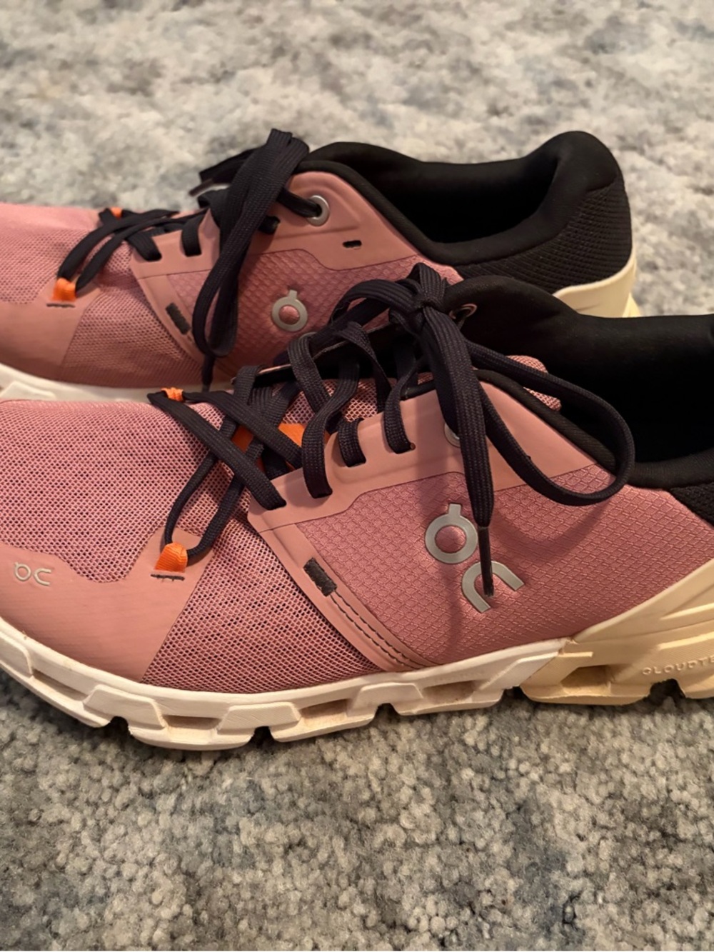 On Running Women's Dusty Pink and Black Cloudtec Running Shoes